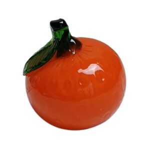 ORANGE Vintage Murano Style Art Glass‎ Hand Blown Decor Fruit